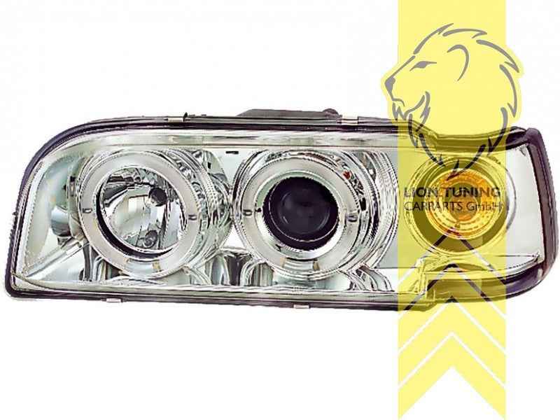 LT LED DRL Angel Eye Headlights Volvo 850 Saloon Estate 91-97 LS LW Chrome LHD