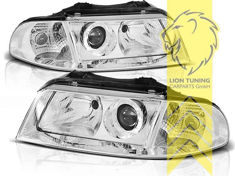 LTG LED DRL Headlights Audi A4 B5 8D sedan Avant facelift 94-01 chrome RHD LHD