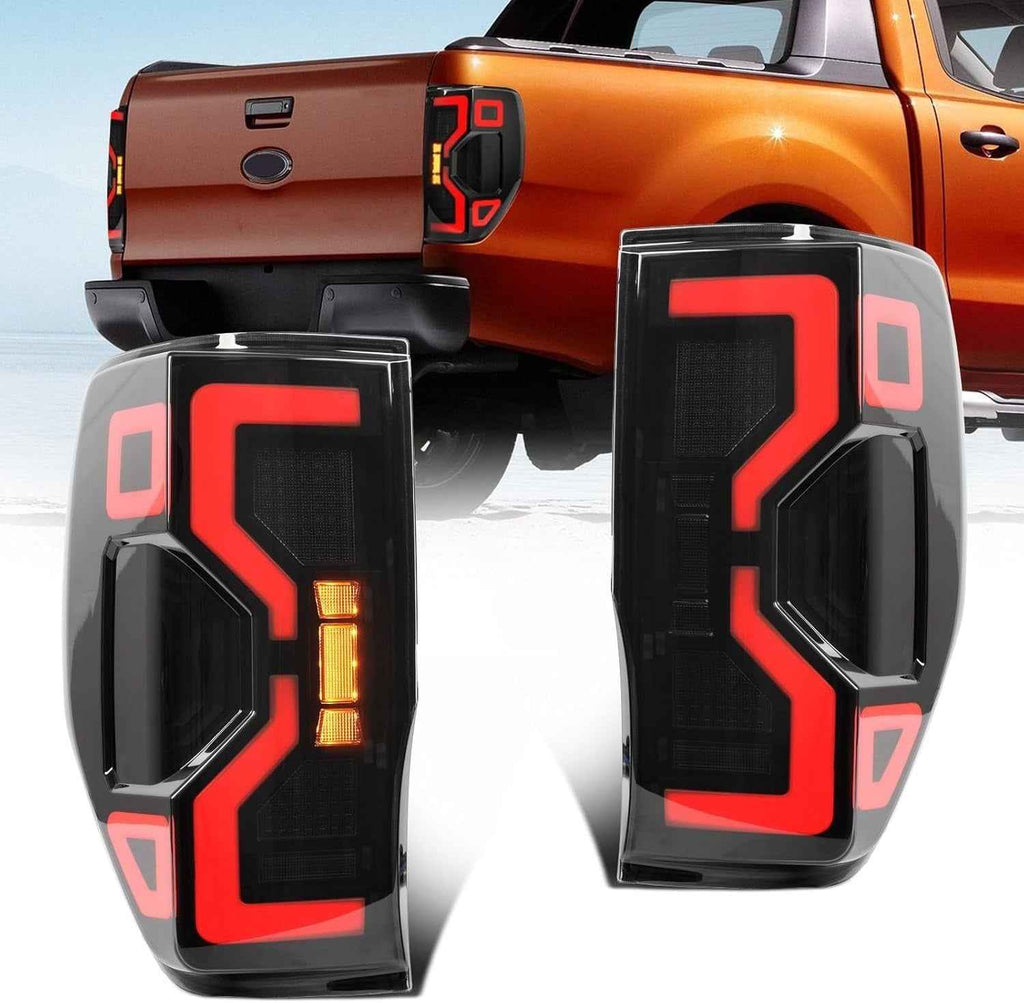 AC Pair Seq Animated LED DRL Rear lights Tail Lamps Ford Ranger T6 T7 12-21