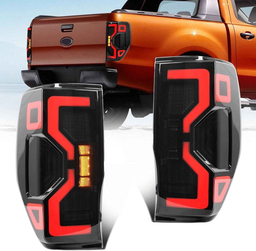 AC Pair Seq Animated LED DRL Rear lights Tail Lamps Ford Ranger T6 T7 12-21