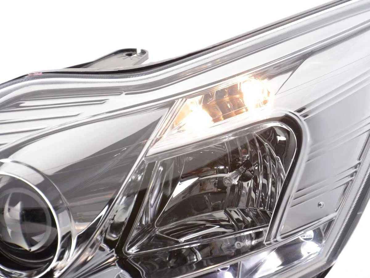 UK FKA Pair LED DRL Halo Lightbar Headlights Ford Focus C307 2 MK2 08-10 LHD