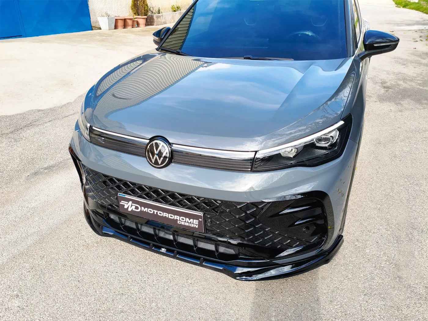 Motordrome Design Front Splitter Styling VW Tiguan Mk3 R-Line Black Gloss