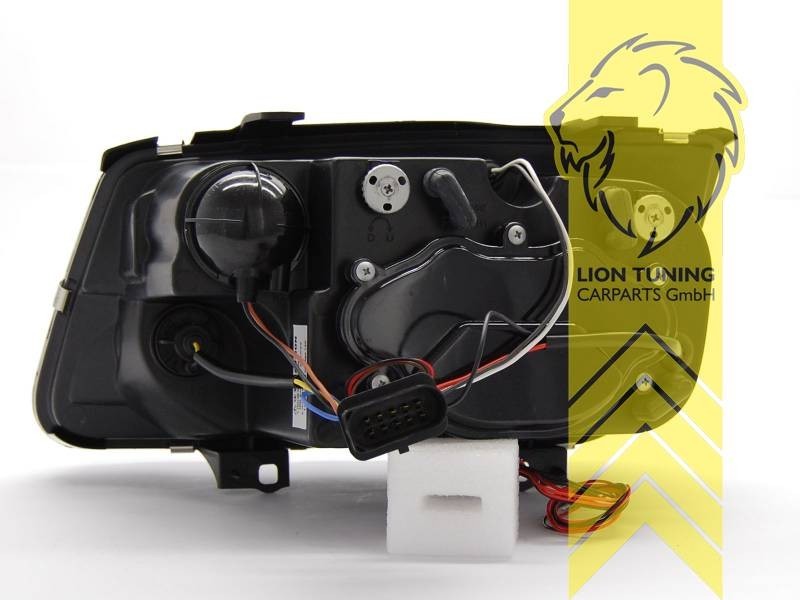 LTG Aftermarket Halo Headlights VW Bora 1J2 1J6 sedan variant black 98-05 LHD