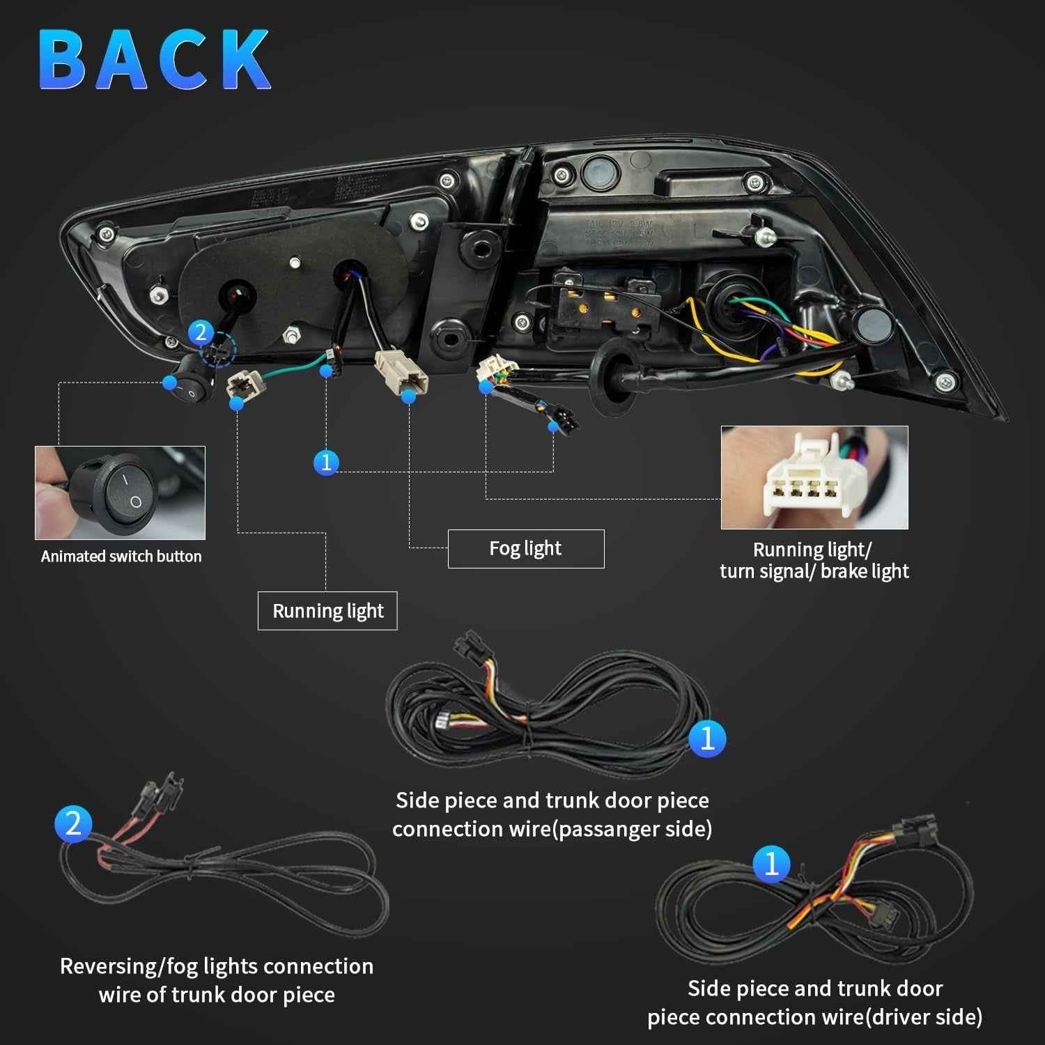AC Pair Seq LED DRL Rear lights Tail Lamps Mitsubishi Lancer & EVO X 08-20