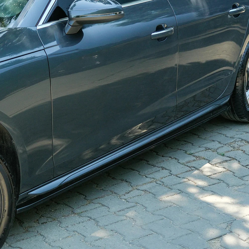 OW Side Skirts Extensions Valance AUDI A4 B9 Facelift 2019-2024 Gloss Black