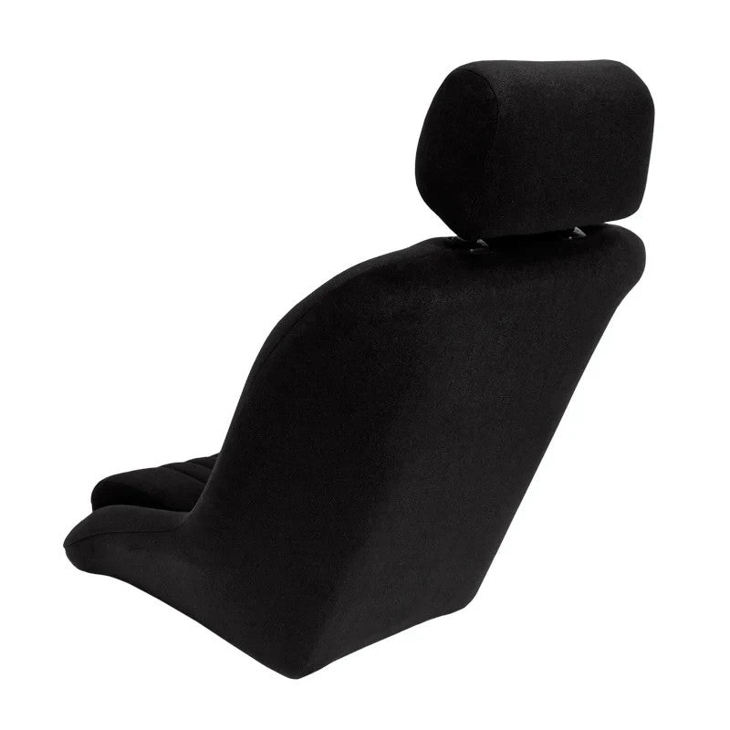 ATST x1 LH Luxe Universal Classic Retro Bucket Seat Black Fabric Cloth + slides