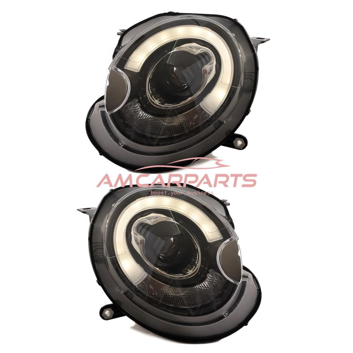 AMCP Pair LED Halo Headlights MINI R56 Hatchback 06-10 LHD