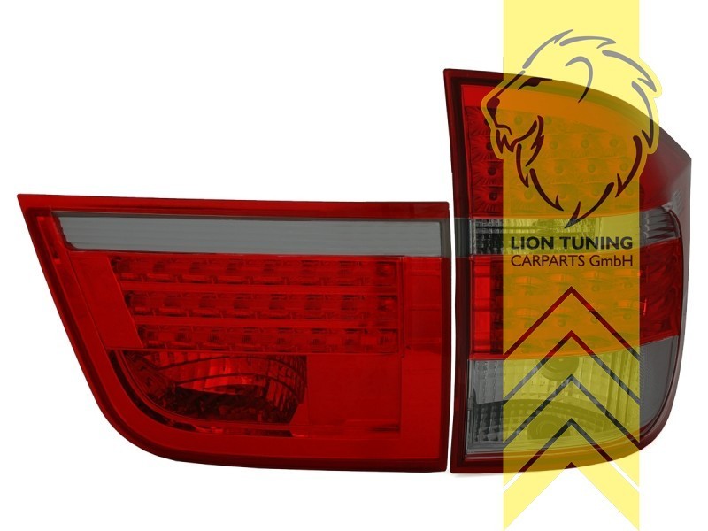 LTG Pair LED Rear Lights Tail Lamps BMW E70 X5 07-13 red black smoked LHD