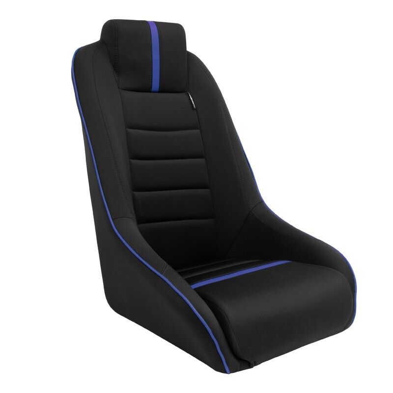AS x1 Univ Classic RS Black Blue Car Retro Kit Fixed Back Bucket Seat + slides