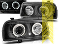LTG LED Halo Ring Angel Eyes Headlights VW Vento 1H2 91-98 black H1 / H1 LHD