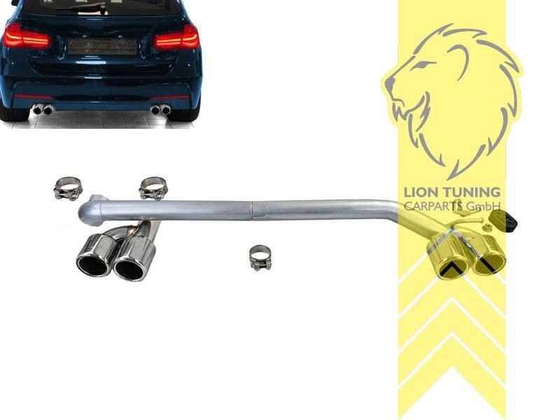 LTG Stainless steel exhaust tailpipe 4 Quad Pipe BMW 3 & 4 F30 F31 F32 F33 F36