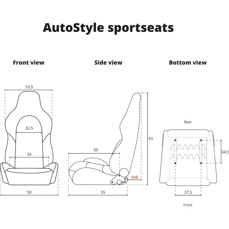 ATST x1 Universal Car Van Camper Sim Bucket Seat Black Red Check Tartan Plaid