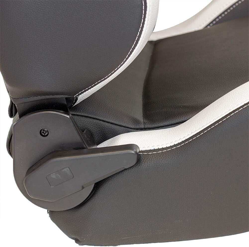 ATS RS6 x1 Individual Universal Car Van 4x4 Motorhome Bucket Seat Matt Black WHITE +slides
