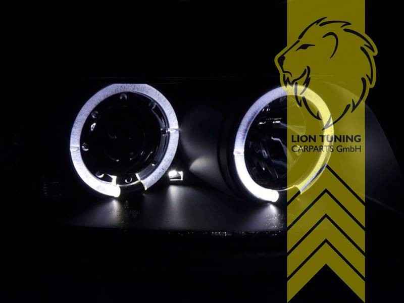 LTG Aftermarket LED DRL Headlights Audi A4 B6 8E 00-04 Sedan Avant Black LHD
