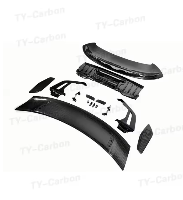 Porsche 911 992 Carrera GT-3 Style 19-23 Big High Rear Wing Spoiler FRP Black