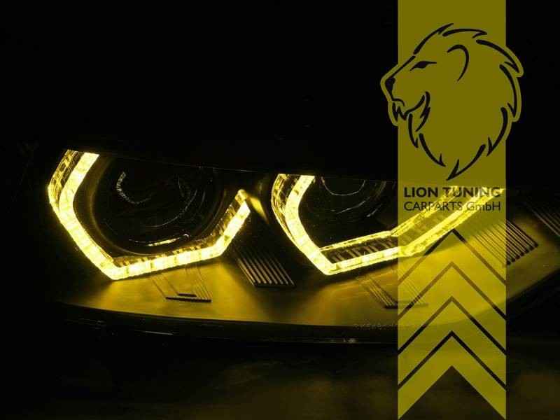 LTG Pair LED DRL Headlights BMW F30 Sedan F31 Touring Hexagon Yellow F35 11+ LHD