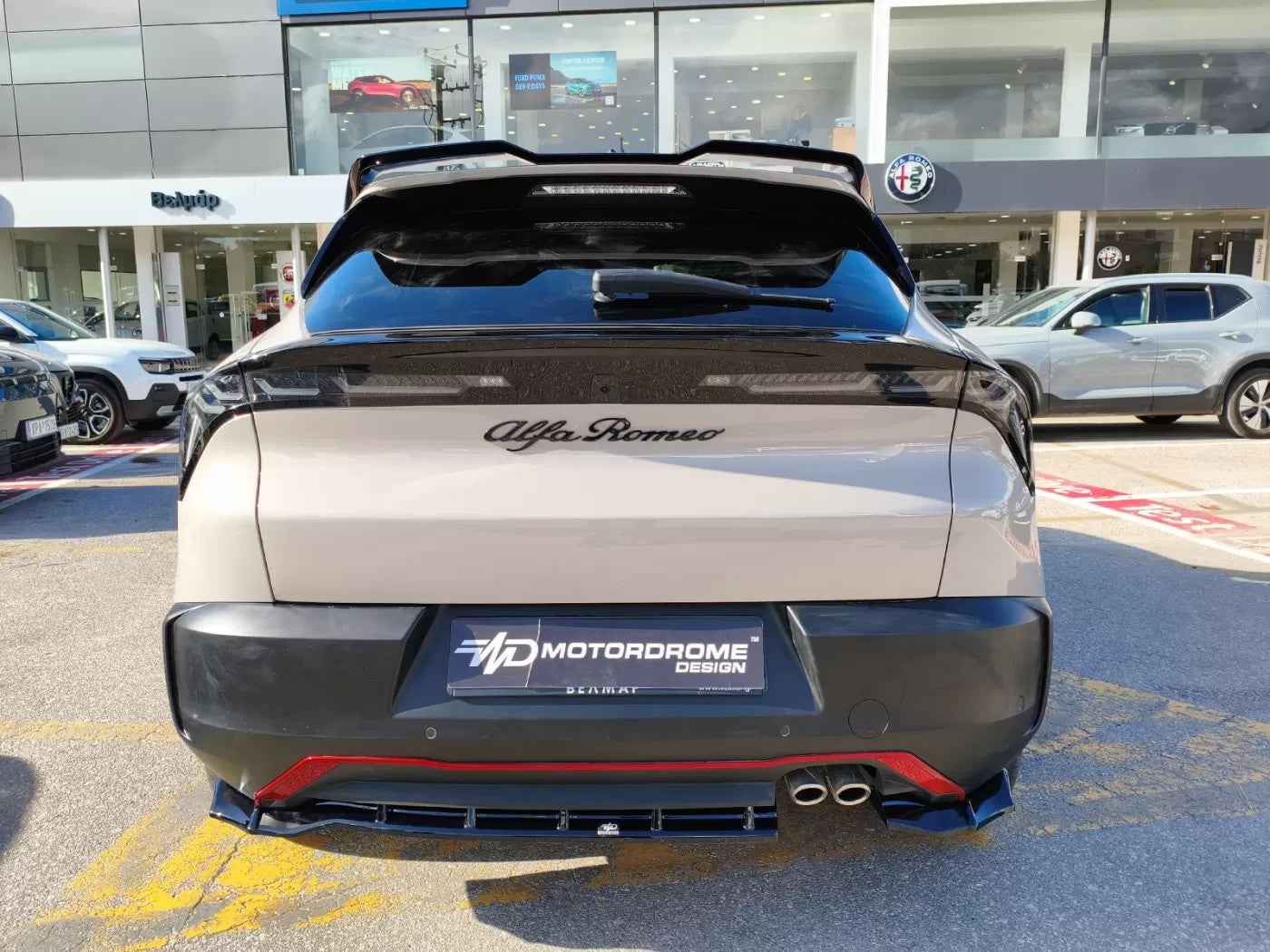 Motordrome Roof Spoiler Rear Wing Alfa Romeo Junior 24+ Gloss Black Finish