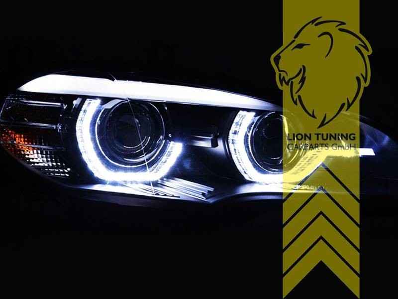LTG XENON LED DRL Headlights for BMW X5 E70 07+ X5M S63 07-13 Not AFS black LHD