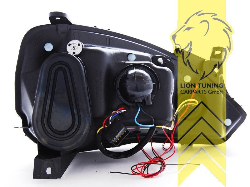 LT Pair LED DRL Angel Eye Halo Headlights Opel Corsa C Combo C chrome LHD