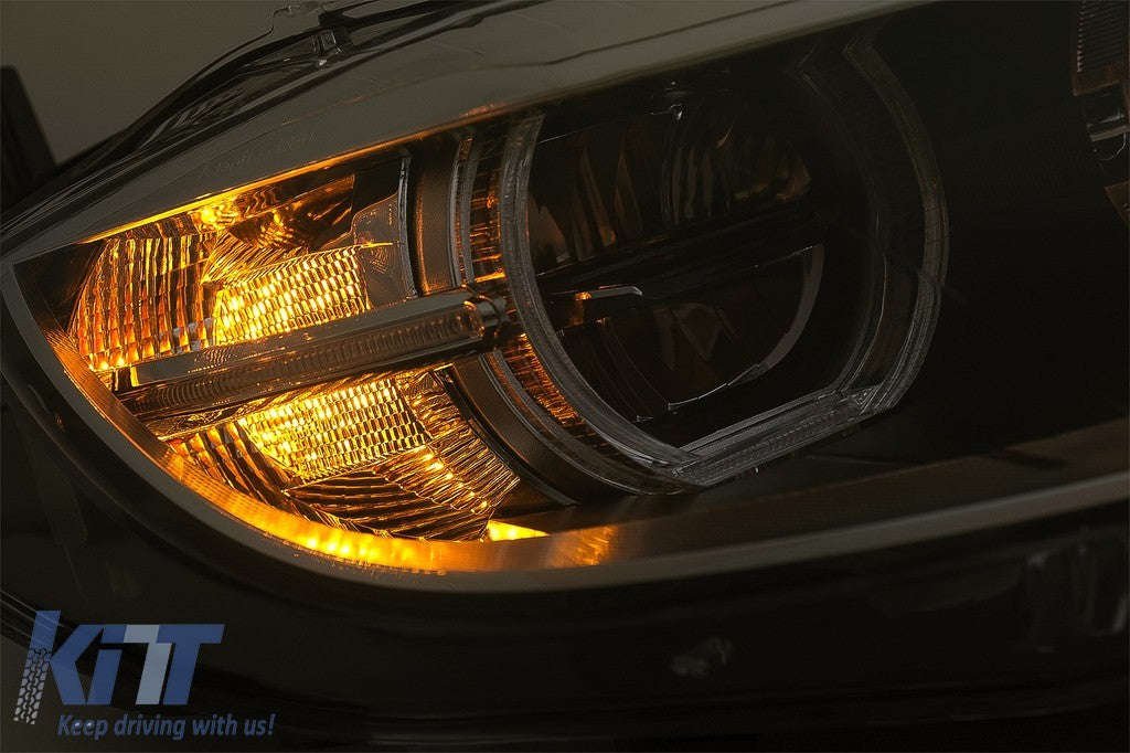 KT Pair LED DRL Headlights  Xenon Angel Eyes 3D Dual Halo BMW X6 E71 08-12 LHD