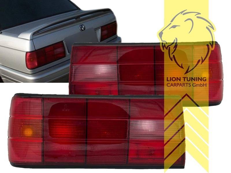 LTG Pair Rear Lights Tail Lamps BMW E30 Sedan Coupe Convertible red OEM style