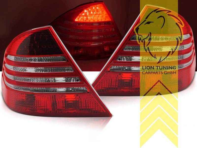 LTG Pair LED Rear Lights Mercedes S-Class W220 Red Smoke 98-05 LHD EXPORT ONLY