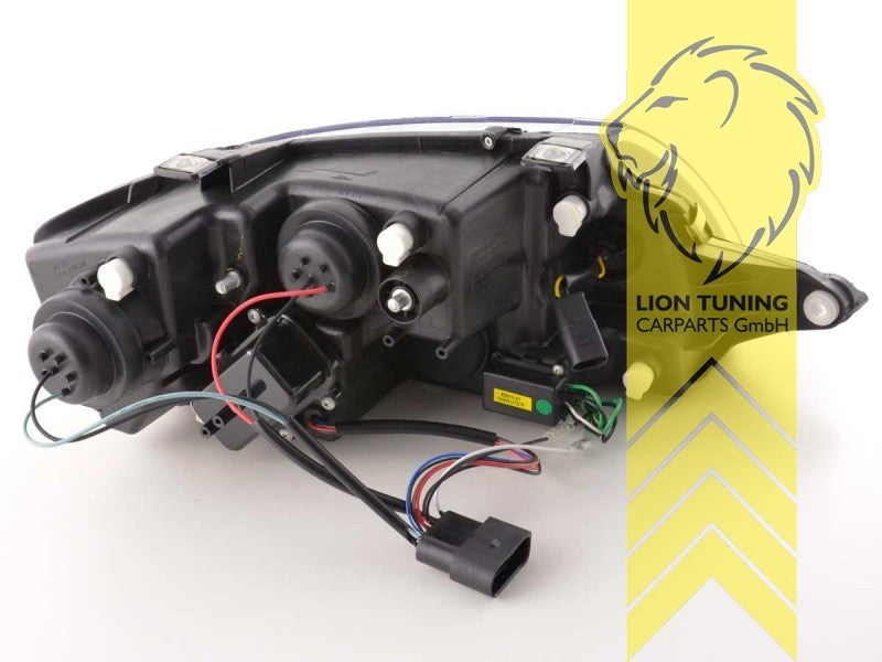 LTG Pair LED DRL Lightbar Headlights Audi TT 8N Coupe Cabrio 98-06 black LHD