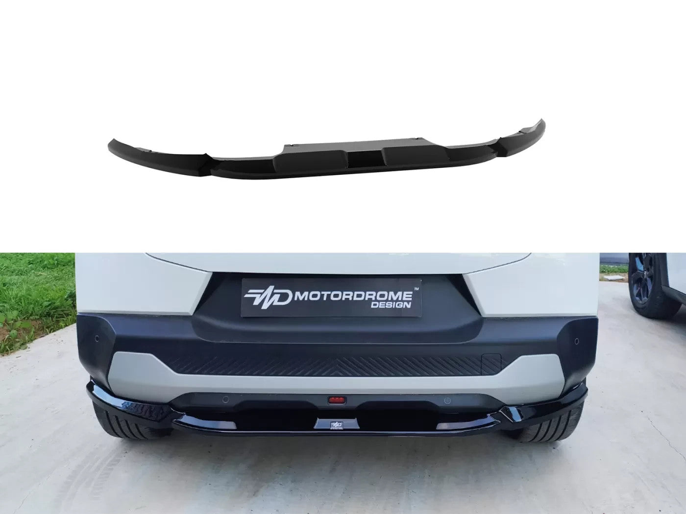 Motordrome Rear Bumper Lower Diffusor Citroen C3 Mk4 Gloss Black