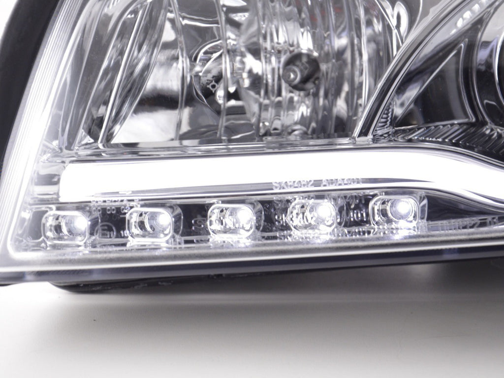 FKA Pair Sonar LED DRL Lightbar Headlights Audi A4 B6 8E 01-04 chrome RHD UK