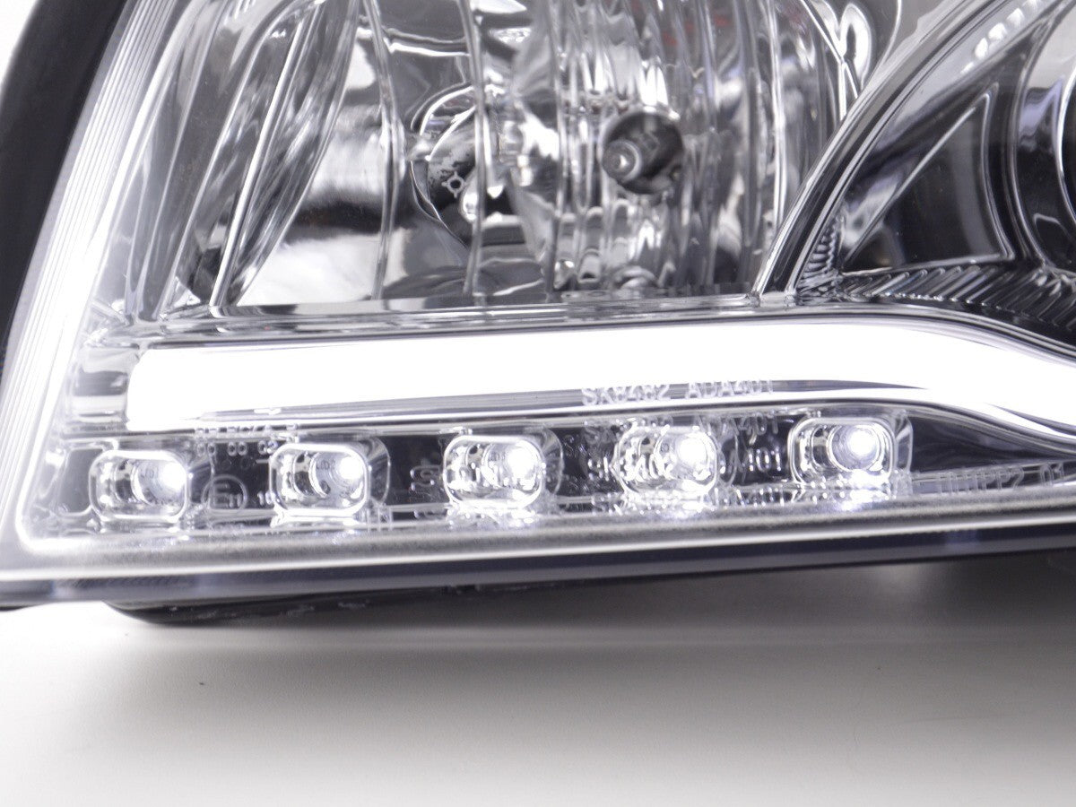 FKA Pair Sonar LED DRL Lightbar Headlights Audi A4 B6 8E 01-04 chrome RHD UK
