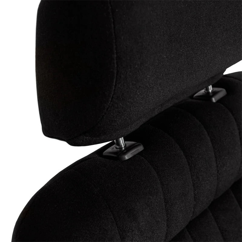 ATST x1 LH Luxe Universal Classic Retro Bucket Seat Black Fabric Cloth + slides