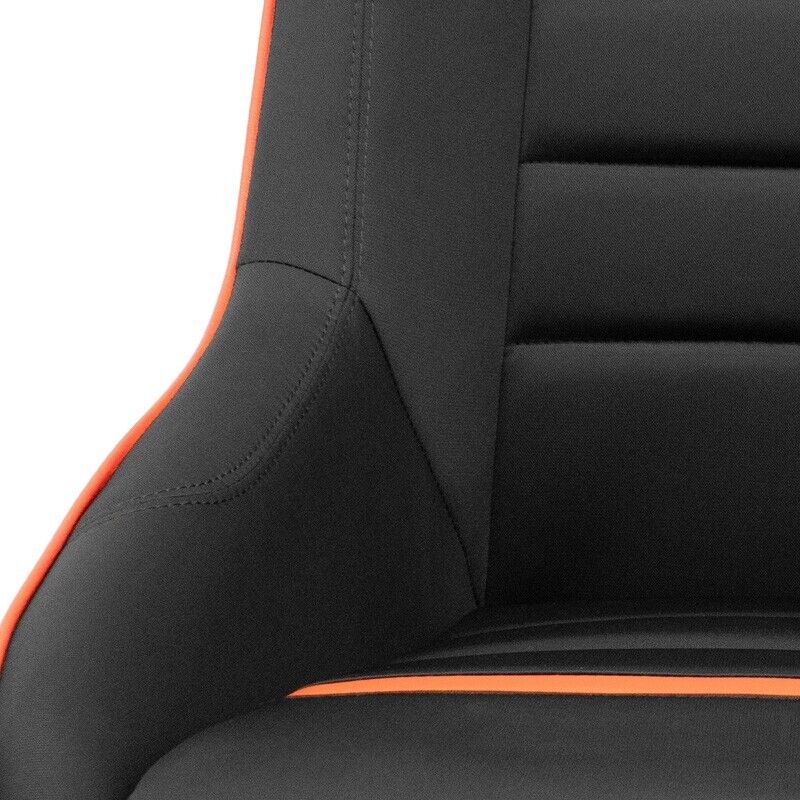 AS x1 Univ Classic RS Black Red Car Kit Fixed Back Bucket Seat + slides