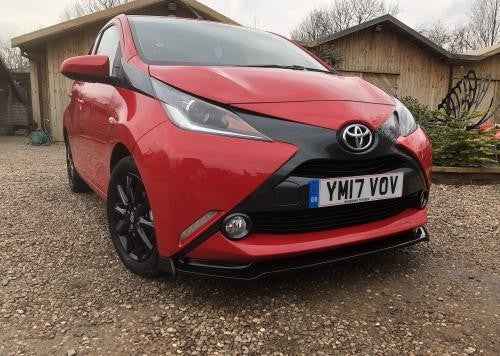 DTST UK Toyota Aygo Mk2 Front Bumper Lower Splitter Gloss Black 2014+