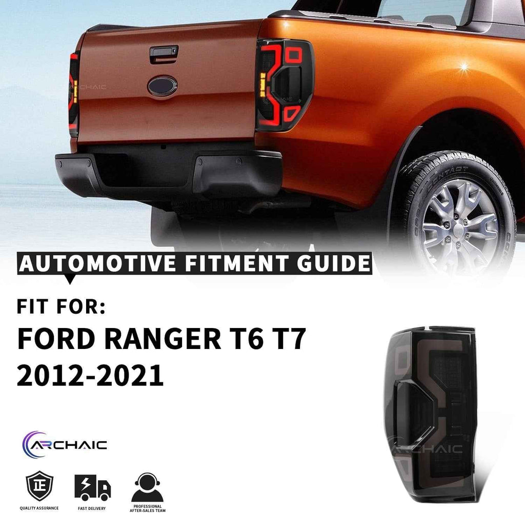 AC Pair Seq Animated LED DRL Rear lights Tail Lamps Ford Ranger T6 T7 12-21