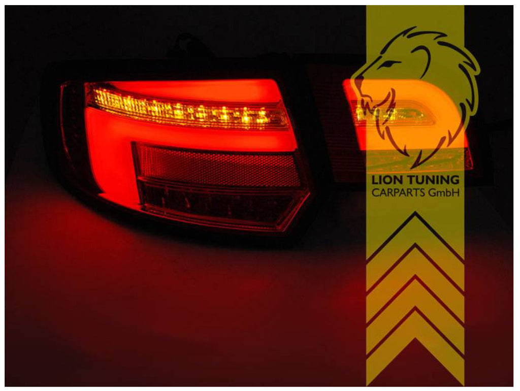Liontuning LED Lightbar Rear Lights Tail Lamps Audi A3 8P 8PA FL Facelift 08-12 Smoke S3 LHD