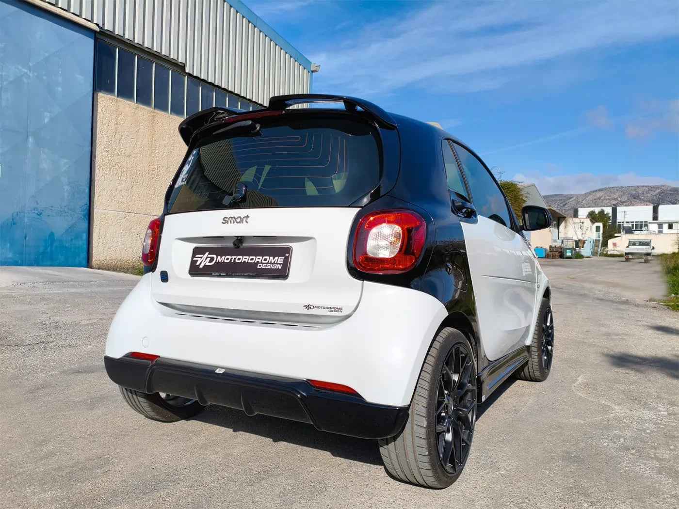 Motordrome Design Roof Spoiler Rear Wing Smart 453 Fortwo 14-24 Unpainted PU