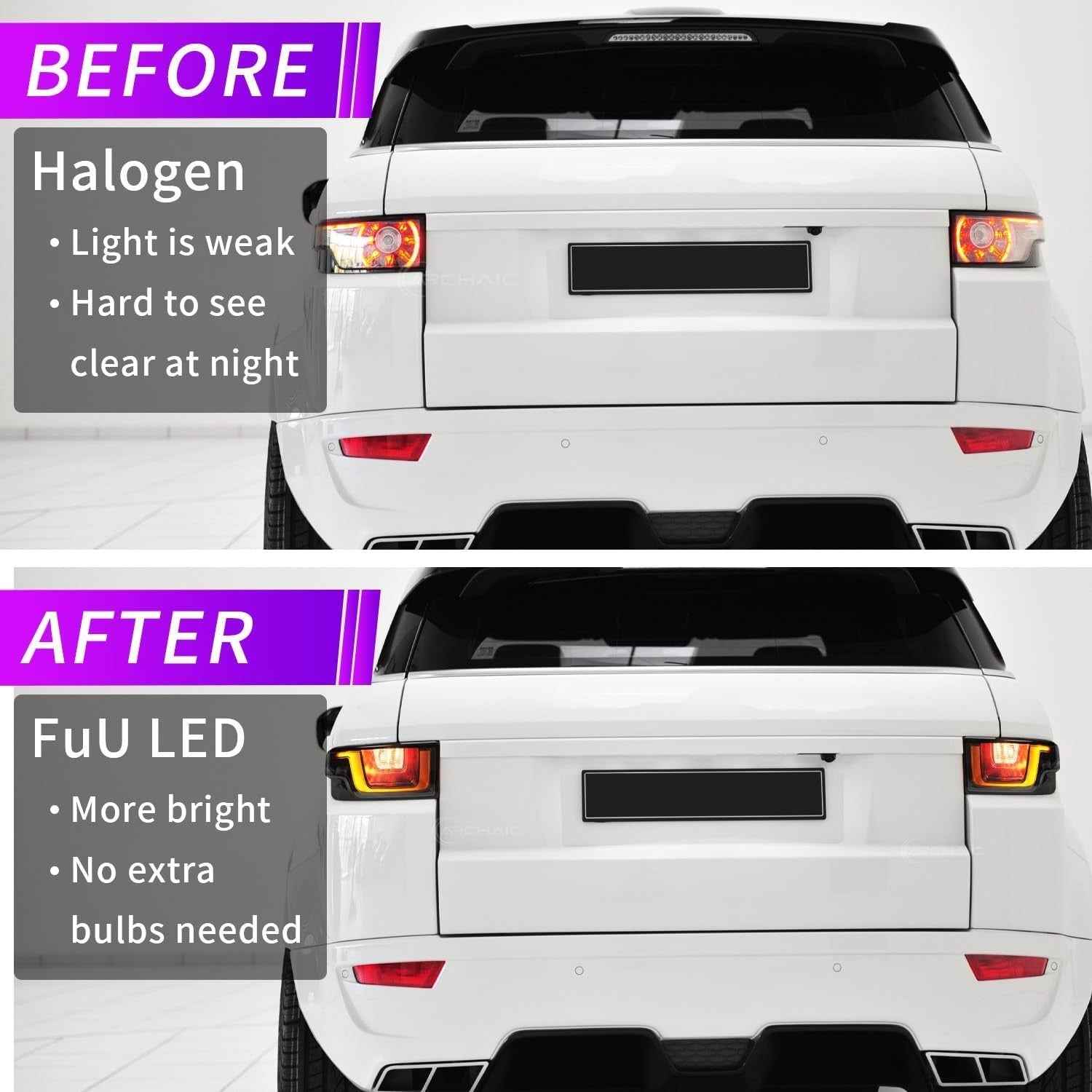 AC Pair Seq Anim LED DRL Rear lights Land Range Rover Evoque L538 11-18