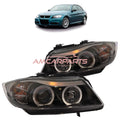 AMCP Pair LED Halo Ring Headlights BMW 3 E90 Sedan E91 Touring 05-12 LHD