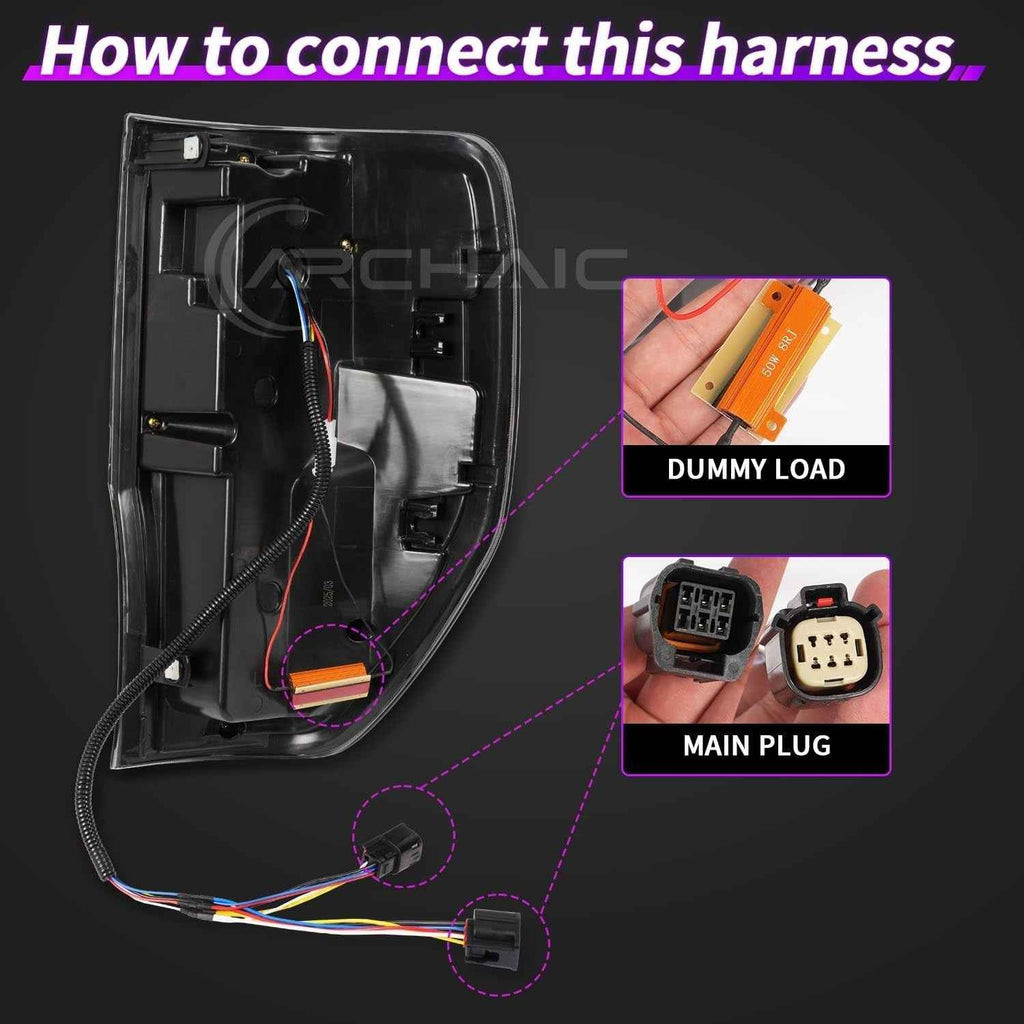 AC Pair Seq Animated LED DRL Rear lights Tail Lamps Ford Ranger T6 T7 12-21