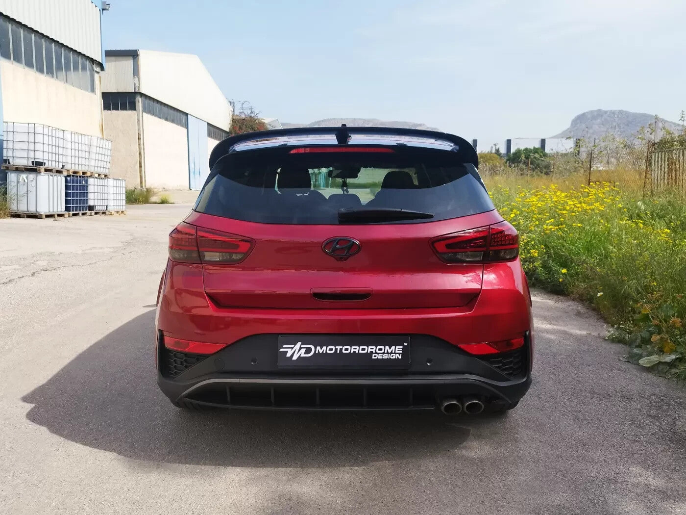 Motordrome Rear Wing Spoiler Hyundai i30 Mk3 Hatchback 2016+ Gloss Black