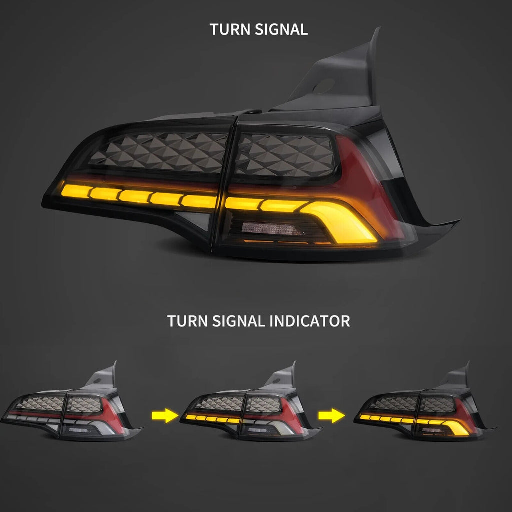 VLAND 17-22 Tesla Model 3 & 20-22 Tesla Model Y Lightbar LED DRL Rear Lights