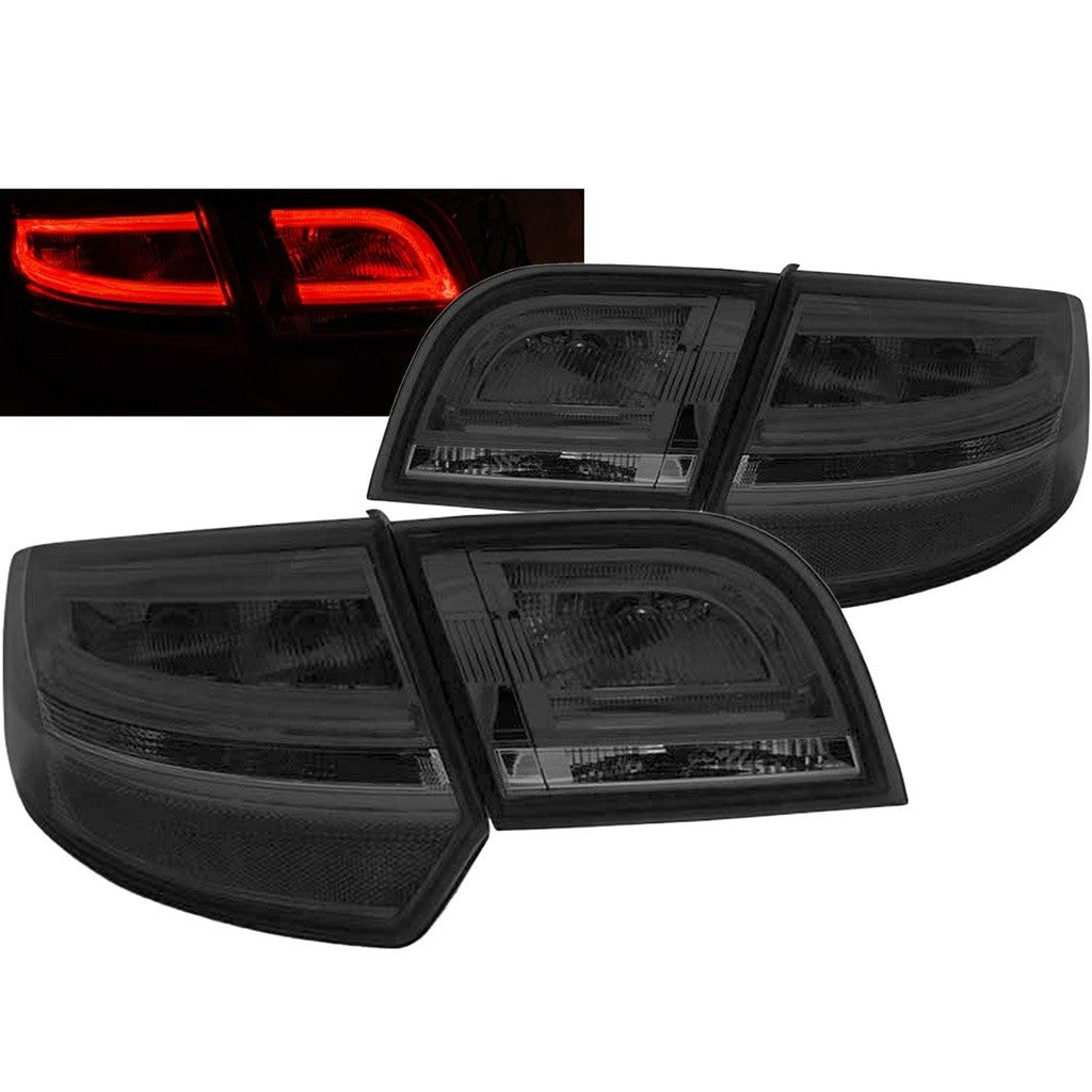 AMCP Pair LED Lightbar Rear Lights Tail Lamps AUDI Q7 06-09 Red Smoke LHD
