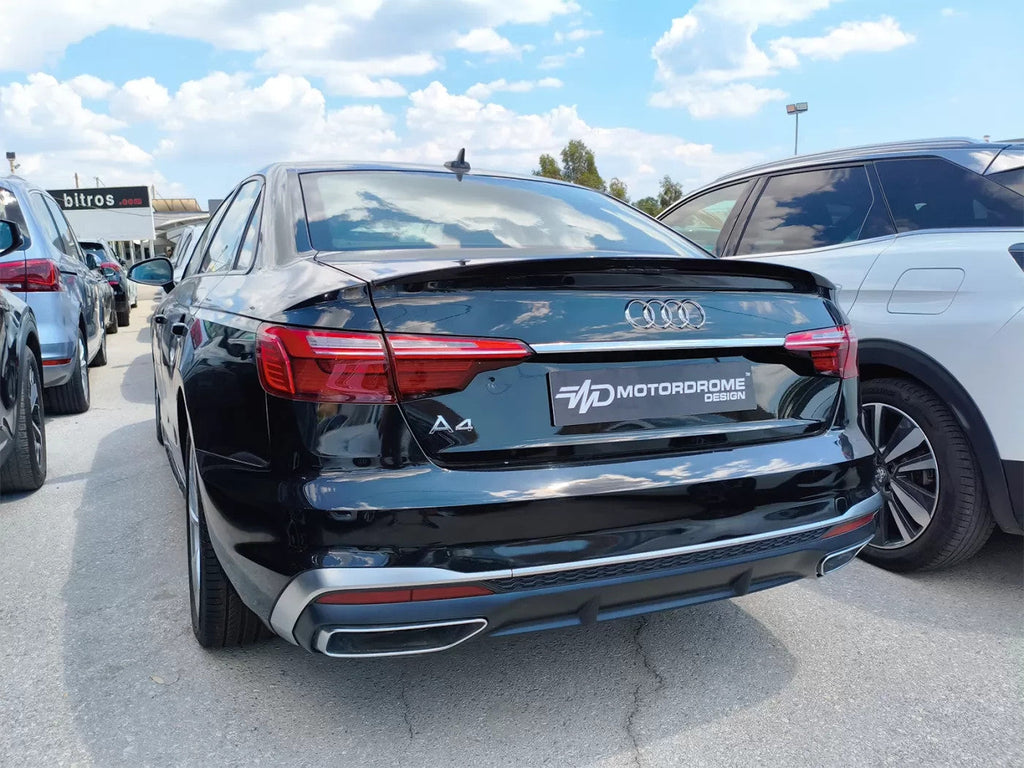 Motordrome Design Rear Spoiler Audi A4 / S-Line / S4 B9 / Facelift Unpainted FRP