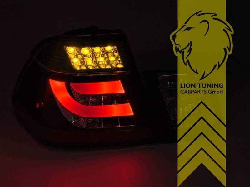 LT Pair LED Lightbar REAR LIGHTS Tail BMW E46 Sedan 98-01 Black Smoke LHD