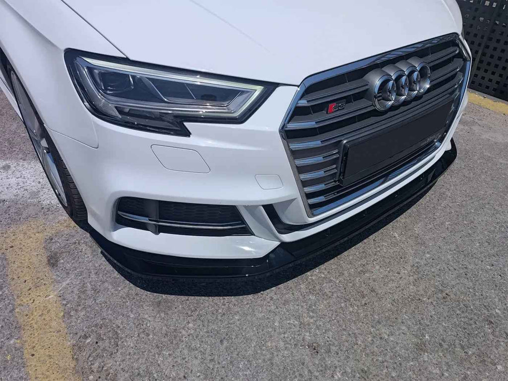 MTD Front Bumper Lower Splitter Audi S3 A3 S-Line 8V Facelift SB Gloss Black ABS