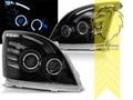 LTG LED Halo DRL Headlights Toyota Land Cruiser 120 J12 02-10 Black EXPORT ONLY