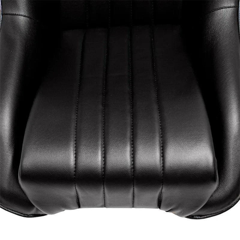 ATST x1 Universal Classic Retro Bucket Seat Black Faux Leather + slides