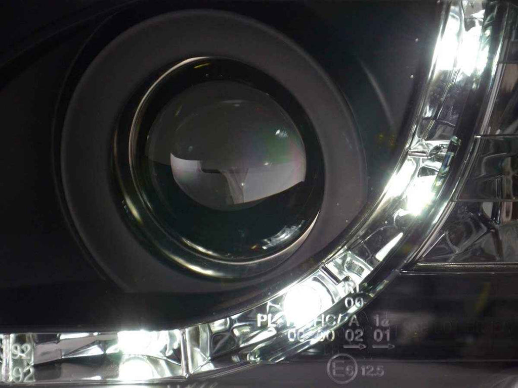 FK Pair LED DRL Lightbar Headlights BMW 3-series E36 Limo / Touring black RHD