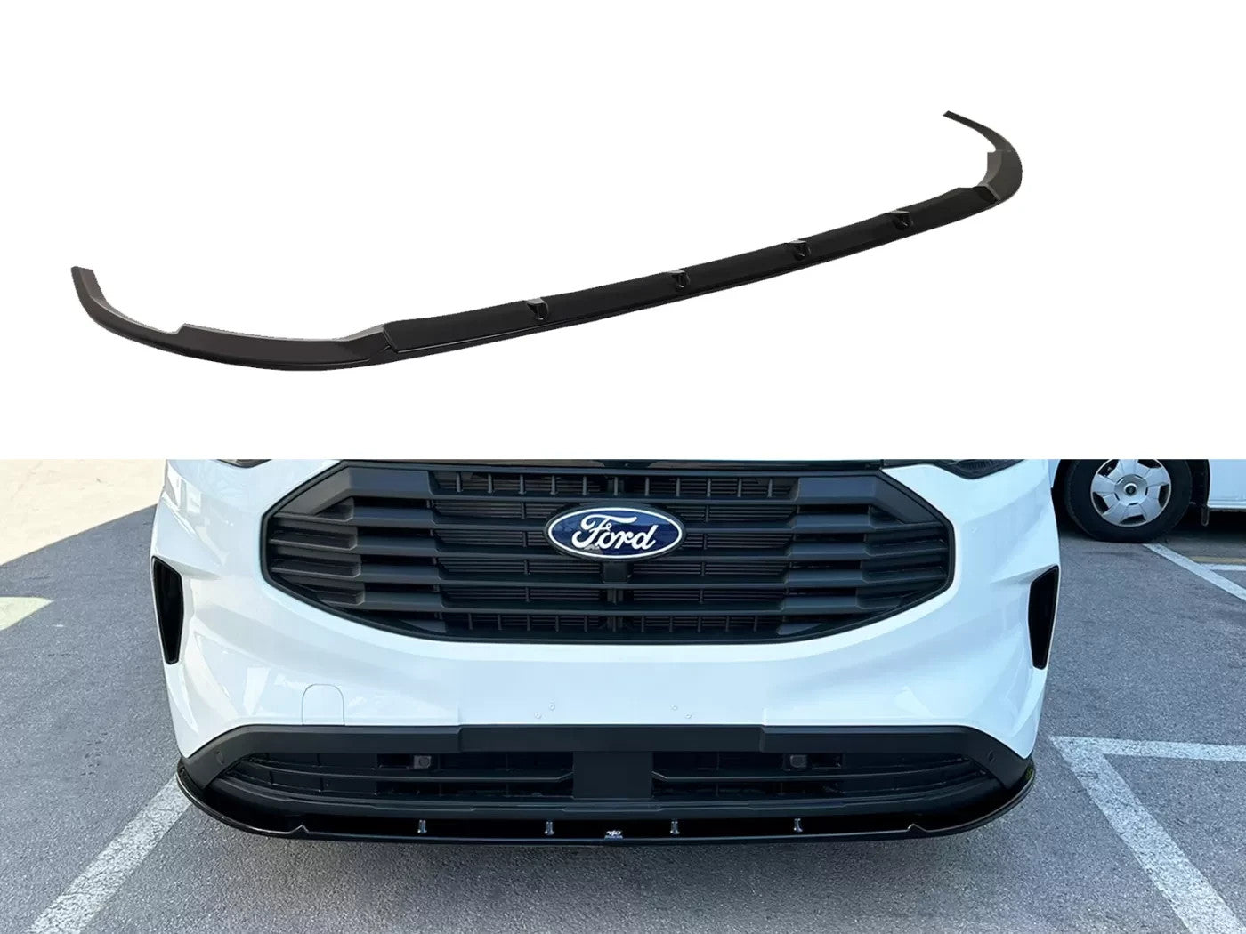 Motordrome Front Bumper Splitter V.1 Ford Transit Custom Tourneo Mk2 23+ Gloss