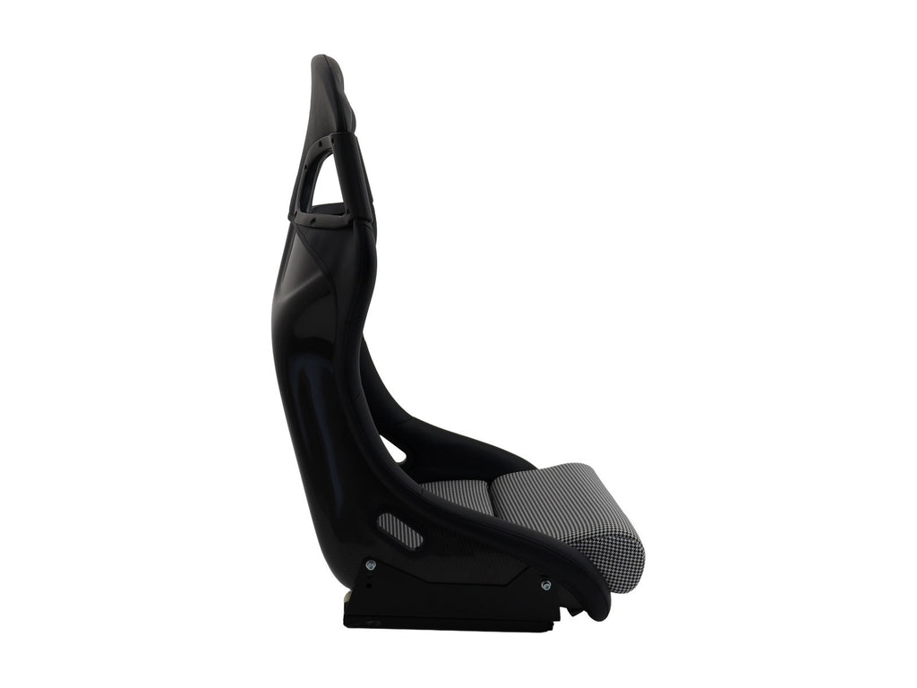 DTK Pair Universal Aftermaket PORSCHE Style 2 Bucket Seats black textile slides